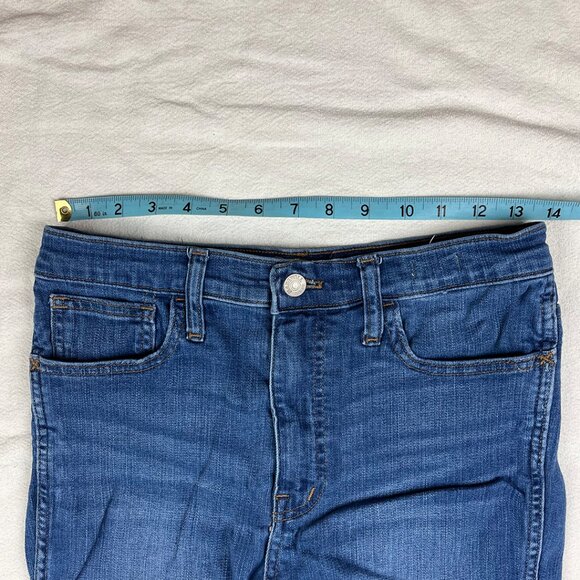 Madewell Tall 10" High-Rise Roadtripper Jeans in Waterford Wash Size T28 Raw Hem - Picture 14 of 16